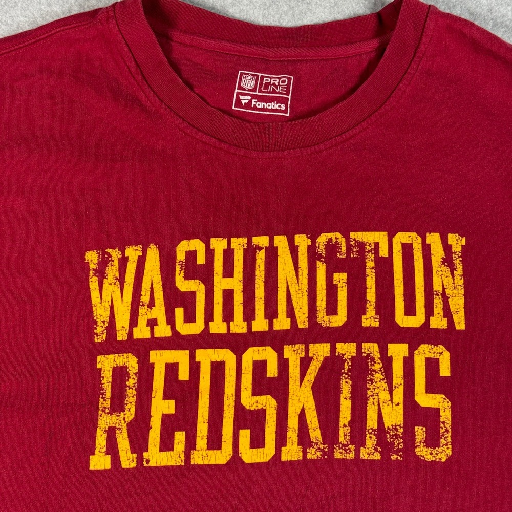 Washington Football Team NFL Sweatshirt Burgundy Fanatics Pro Line (Old Logo) - Picture 2 of 8